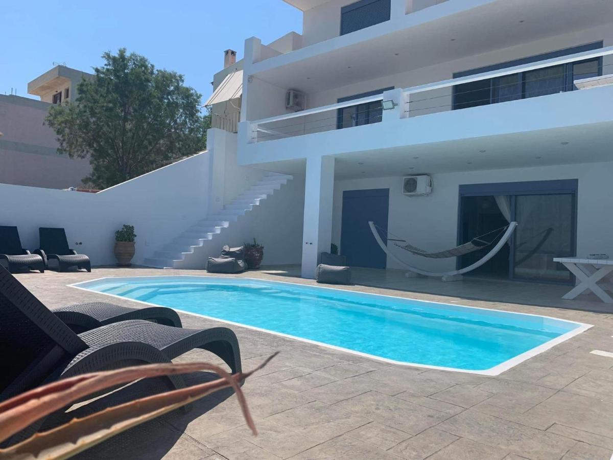 Nv Pool Villa Agioi Bagian luar foto